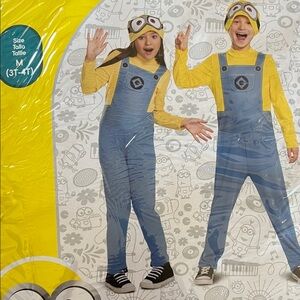 Minion Kids Costume - Blue and Yellow Overalls